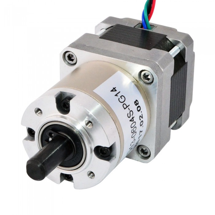 Nema 16 Schrittmotor Bipolar mit 14:1 Planetengetriebe 0.131 deg 0.6A 9V 22Ncm Nema16 Planetengetriebe Schrittmotor