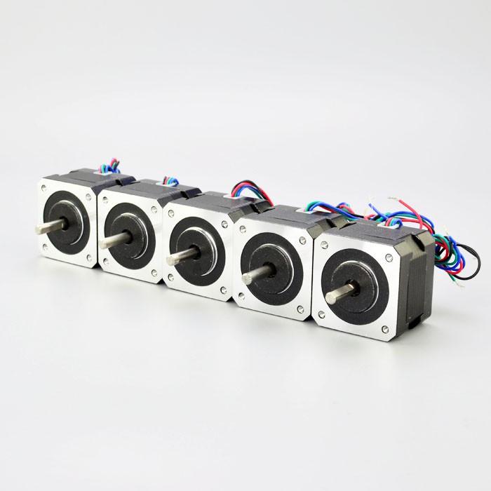 5PCS Nema 17 Schrittmotor Bipolar 12 Volt 1,8 deg 26Ncm 0.4A 12V 4 Drähte Hybrid-Schrittmotor