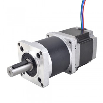 Doppelwellen Nema 23 Schrittmotor mit 50: 1 Planetengetriebe 102Ncm 2.8A 2.5V Nema23 Getriebe Schrittmotor