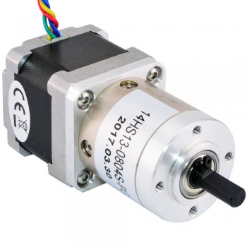 Nema 14 Bipolarer Schrittmotor mit Planetengetriebe 51:1 Schrittmotor mit Getriebe 5.4V 18Ncm 4 Anschlüssen