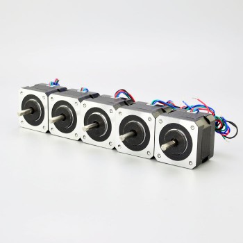 5PCS Nema 17 Schrittmotor Bipolar 12 Volt 1,8 deg 26Ncm 0.4A 12V 4 Drähte Hybrid-Schrittmotor