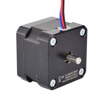 Doppelwelle Nema 17 Schrittmotor Bipolar 12 Volt 1,8 Grad 26Ncm 0.4A 12V 42x34mm 4 Drähte Hybrid-Schrittmotor