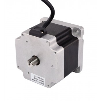 Keilnut Doppelwelle Nema 34 Schrittmotor 1.8 Grad 4.5Nm 5.5A 2.2V CNC Schrittmotor mit 4 Anschlüssen