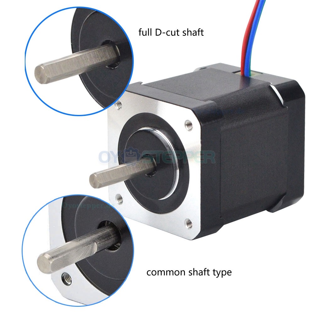 Nema 17 Schrittmotor Bipolar Vollständige D-Schnittschaft 0,9 Grad 46 Ncm 2A 2,9V 4 Drähte Hybrid-Schrittmotor